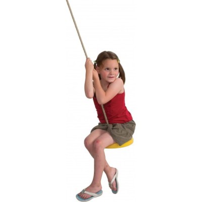 Leagan rotund din plastic PP galben foto