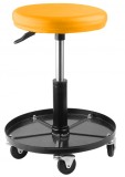 Scaun Pneumatic cu Role Tolsen, 150kg, Ajustabil, Tavita scule, Ideal Atelier/Service