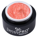 Gel Constructie Unghii Expert Line FrostedConfetti, SensoPRO Milano - Peach 15ml