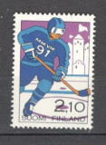 Finlanda.1991 C.M. de hochei pe gheata KF.188, Nestampilat