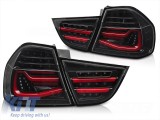 Set de stopuri LED de tuning potrivit pentru BMW Seria 3 E90 2009-2011 fumurii, stanga si dreapta Performance AutoTuning