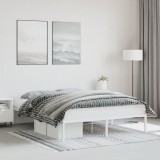 Cumpara ieftin Cadru pat metalic, alb, 160x200 cm