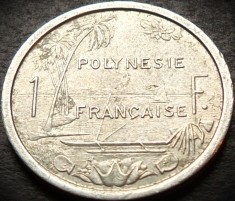 Moneda exotica 1 FRANC - POLYNESIE / POLINEZIA FRANCEZA, anul 1975 * Cod 4741 A