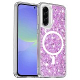 Husa cu sclipici Samsung Galaxy A36 5G Techsuit Sparkly Glitter MagSafe, magenta