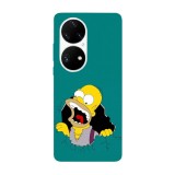 Husa compatibila cu Huawei P50 Pro model Hungry Homer, Silicon, TPU, Viceversa, Transparent, Carcasa