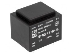 Transformator &icirc;ncapsulat 2,6VA 230V la 12V 217mA PCB BVEI