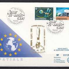 Luxembourg 1991 - FDC SPECIAL AUR - EUROPA SPATIALA - Tiraj 60 ex. numerotate