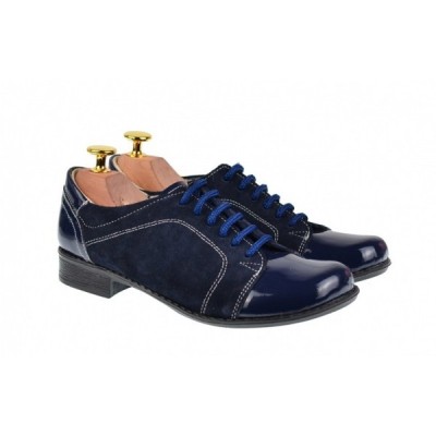 Pantofi dama casual din piele naturala bleumarin, BOB, P53BLBL foto