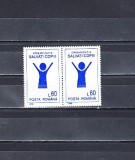 M1 TX6 4 - 1995 - Organizatia - Salvati copii - pereche de doua timbre