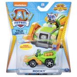 Patrula catelusilor macheta metalica rocky cu masina de reciclare