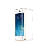Cumpara ieftin Pachet Husa din silicon transparent (Gel TPU)+ Folie sticla securizata compatibil cu IPHONE 5S