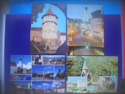 HOPCT LOT 4194 - 4 CARTI POSTALE- SIBIU-CIRCULATE foto