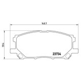 Placute frana Lexus Rx ( U3) 02.03-12.08, Fata, BREMBO