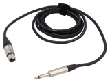 Cablu Audio Jack 6,3mm la XLR Feminin 3m Negru