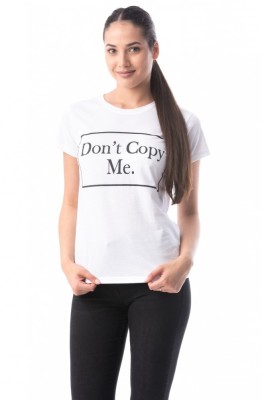 T206-2 Tricou din bumbac cu text inscriptionat foto