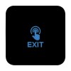 Buton de iesire Touch, plastic negru, montaj aparent, 12-24 Vcc, NO-NC-COM, LED, 86 x 86 mm CSB-86T-P2 SafetyGuard Surveillance, Rovision