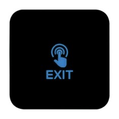 Buton de iesire Touch, plastic negru, montaj aparent, 12-24 Vcc, NO-NC-COM, LED, 86 x 86 mm CSB-86T-P2