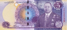 Bancnota Tonga 5 Pa&amp;#039;anga (2015) - P45 UNC foto