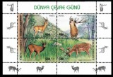 TURCIA 2003 FAUNA ANIMALE SALBATICE CERBI, Nestampilat