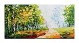Cumpara ieftin Tablou pictat manual dormitor, living, Armonia naturii, 120x60cm ulei in cutit efect 3D, Marius Maxim