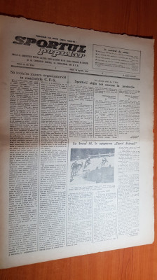 sportul popular 14 aprilie 1953-cupa scanteii la ciclism,sporturi nautice,rugby foto