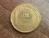 C50 - Moneda foarte veche - Republica Dominicana - 1 peso - 1997