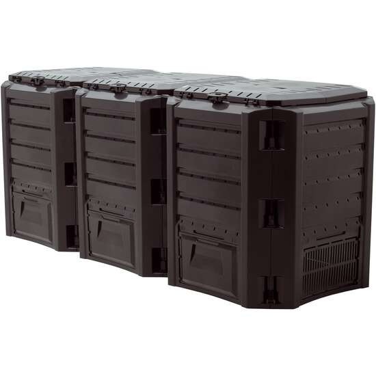 Compostor de gradina, 3 module, Module Compogreen, 1200 L, negru, 198x71.9x82.6 cm, Prosperplast