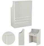 Recepție coafor lăcuită Alexa 80 cm cosmetică pentru salon cabinet SPA gri