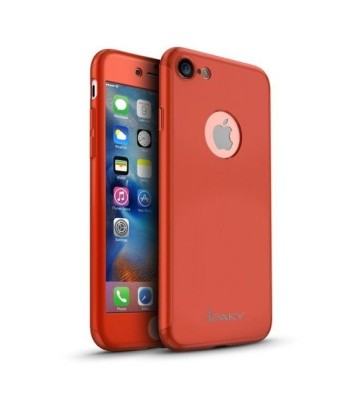 Husa de protectie iPaky 360 Rosie + Folie iPhone7 foto