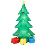 Outsunny Pom de Crăciun gonflabil 300 cm cu stea RGB, lumină LED, cutii cadou, XXL IP44 rezistent la apă pentru petreceri de Crăciun | Aosom Romania