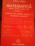 Mircea Ganga - Matematica. Manual pentru clasa a XIa, vol. II (Editia: 2001)