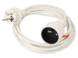 Prelungitor alb 3m 10A 1 priză 3x1mm2, KEL