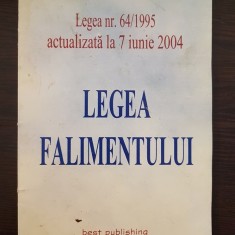 LEGEA FALIMENTULUI Legea nr.64/1995 actualizata la 7 iunie 2004