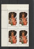 ROMANIA 1968 LP 675 - 550 ANI DE LA MOARTEA LUI MIRCEA CEL BATRAN BLOC DE 4 TIMBRE COLT DE COALA MNH