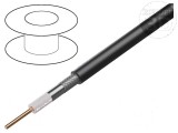 Cablu coaxial HF240 s&acirc;rmă Cu PE negru 6,1mm CPR Fca