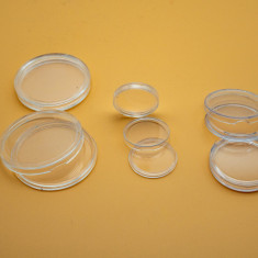 Capsule de plastic monede 24, 25, 27, 30, 33, 38, 40, 45mm