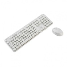 Kit tastatura + mouse Serioux Retro light 9910WH, wireless 2.4GHz, foto