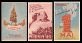 1954-1955 Lot de 3 intreguri postale speciale ilustrate, carti postale de propaganda comunista, Circulata, Printata