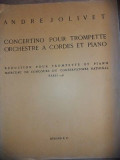 Concertino pour trompette orchestre a cordes et piano- Andre Jolivet, Clasica