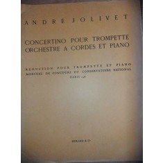 Concertino pour trompette orchestre a cordes et piano- Andre Jolivet