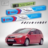 Cumpara ieftin Ștergătoare Ford C-Max MPV Facelift 2007-2010 | Set Față și Spate Flat Premium &ndash; TeamCar&reg;