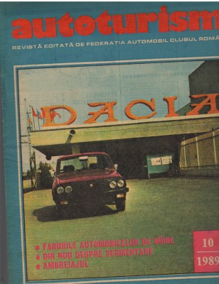 C10335 - REVISTA AUTOTURISM NR 10/1989 FARURILE AUTOMOBILELOR DE MAINE, AMBREIAJ foto
