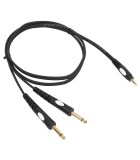 Cablu JACK 3.5 mm STEREO tata - 2x JACK 6.35 mm MONO 3m negru BST PRO