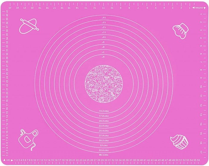 Covoras pentru aluat din silicon, foaie antiaderenta, 60x80 cm, Mov, 558COF