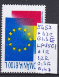 2000 Uniunea Europeana Romania 2000 LP1501 MNH Pret 1,4+1 Lei, Organizatii internationale, Nestampilat