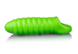 Manson Penis Swirl Glow in the Dark, TPE, Verde Neon, 15.5 cm