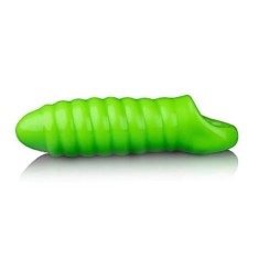 Manson Penis Swirl Glow in the Dark, TPE, Verde Neon, 15.5 cm