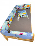 Set aparatori laterale Maxi pentru pat Montessori 160x200 cm Mickey Mouse pe albastru