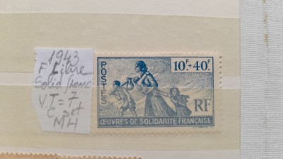 1943 France France Libre YT=7 c.set 1 val MH foto