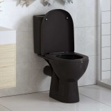 vidaXL Capac WC cu &icirc;nchidere silențioasă, eliberare rapidă, negru 145022